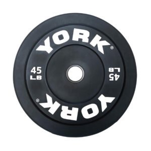 York Solid Rubber Black Bumper Plates